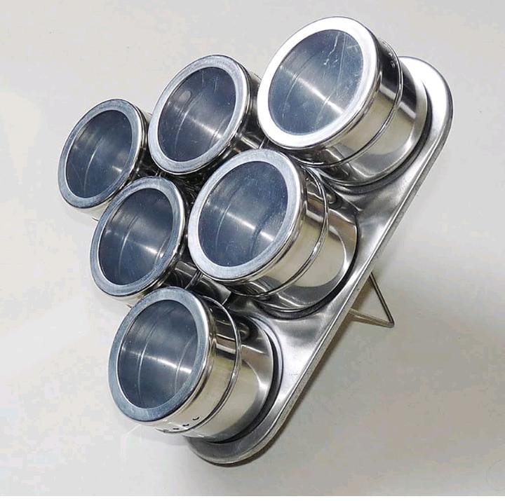 Magnetic spice rack 6pc