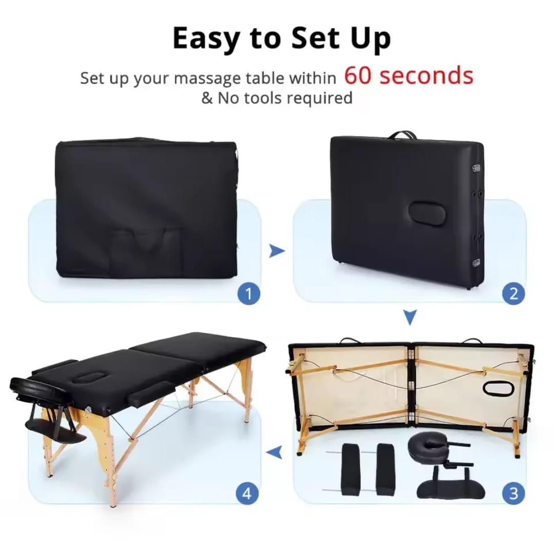 Massage Table 2 Folding Portable Massage Table lash bed Massage wooden Bed