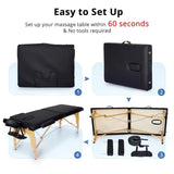 Massage Table 2 Folding Portable Massage Table lash bed Massage wooden Bed