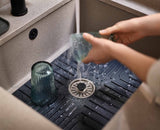 Joseph Joseph SinkShield sink mat with dishes being washed on top, Homelux Kenya