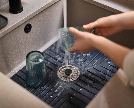 Joseph Joseph SinkShield sink mat with dishes being washed on top, Homelux Kenya