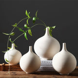 Minimalist Ins Style Modern Nordic Home Decoration Round Shape Porcelain Flower Vase