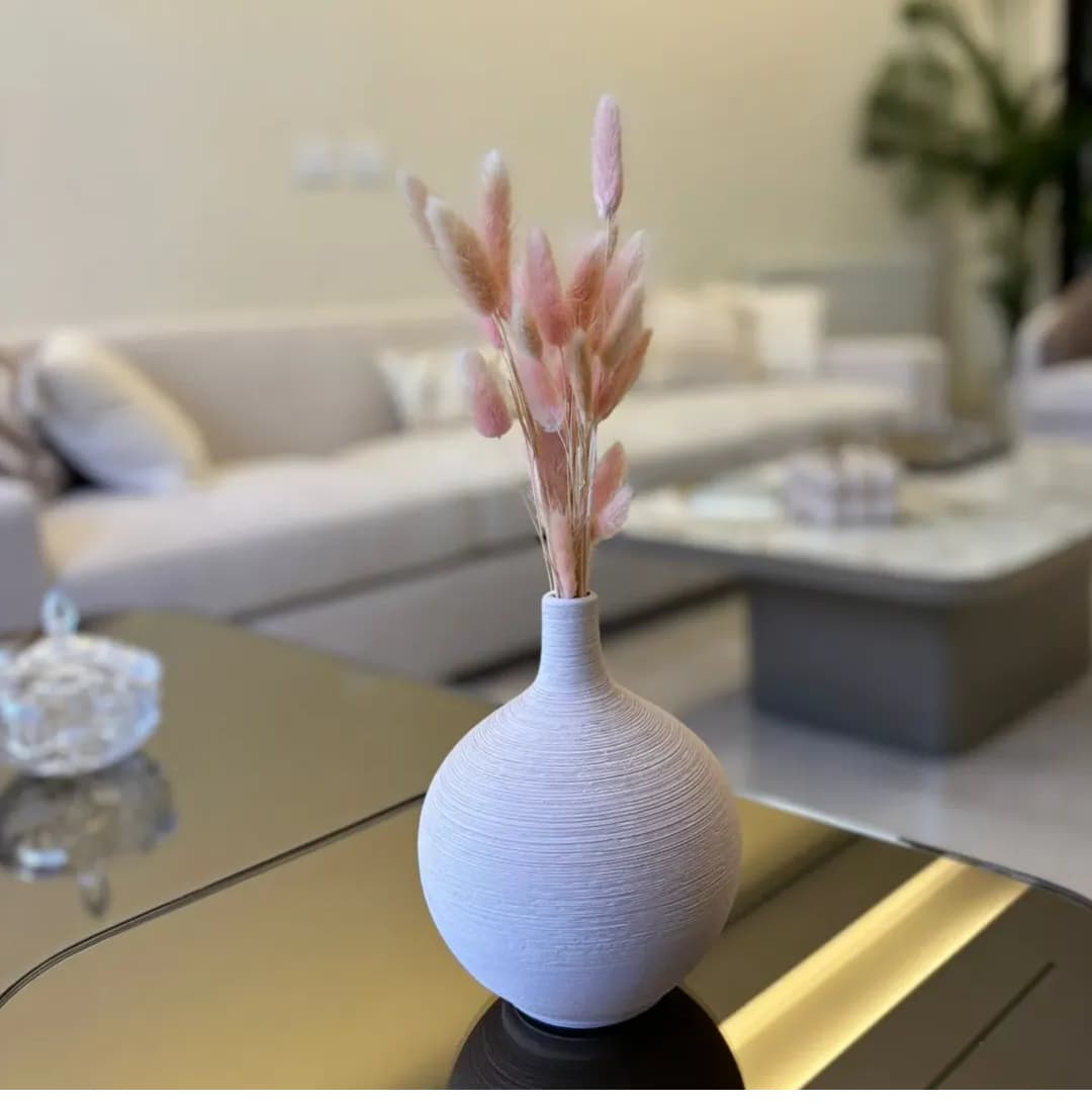 Minimalist Ins Style Modern Nordic Home Decoration Round Shape Porcelain Flower Vase