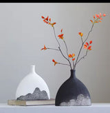 Modern Ceramic Vase - Fish-Tail Design