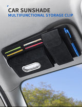 Multifunctional car Sun visor organizer storage bag with tissue Holder,pen holder, glasses case,documents holder