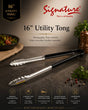 Signature Stainless Steel Utility Tong - 16 inch