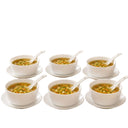 Signature 18-Piece Glass Soup Set - White Plain