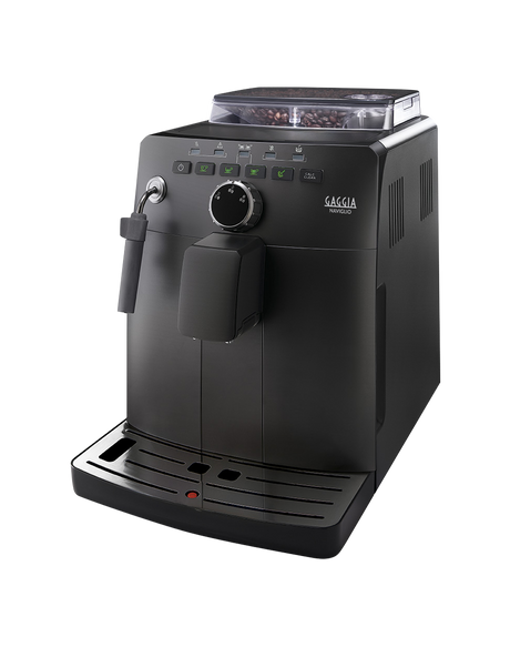 Gaggia Naviglio Black bean to cup coffee machine, front view on a plain background