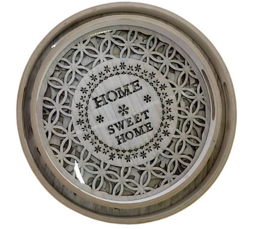 Nordic decorative round 2pcs trays