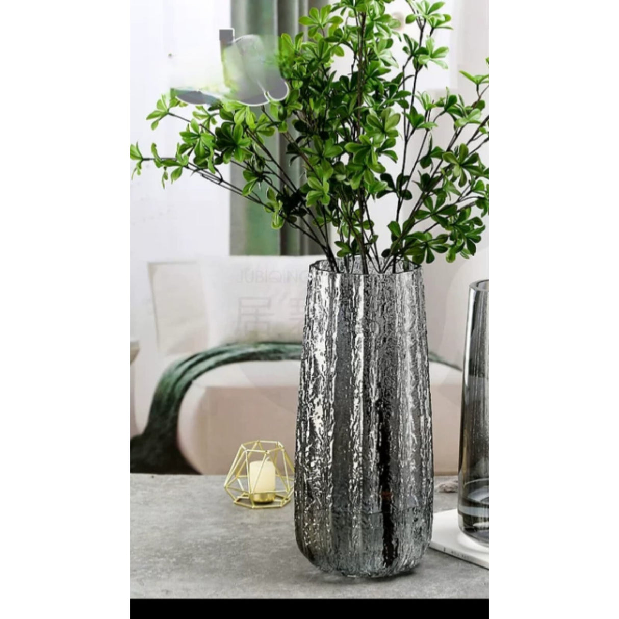 Nordic heavy creative dark  glass vase