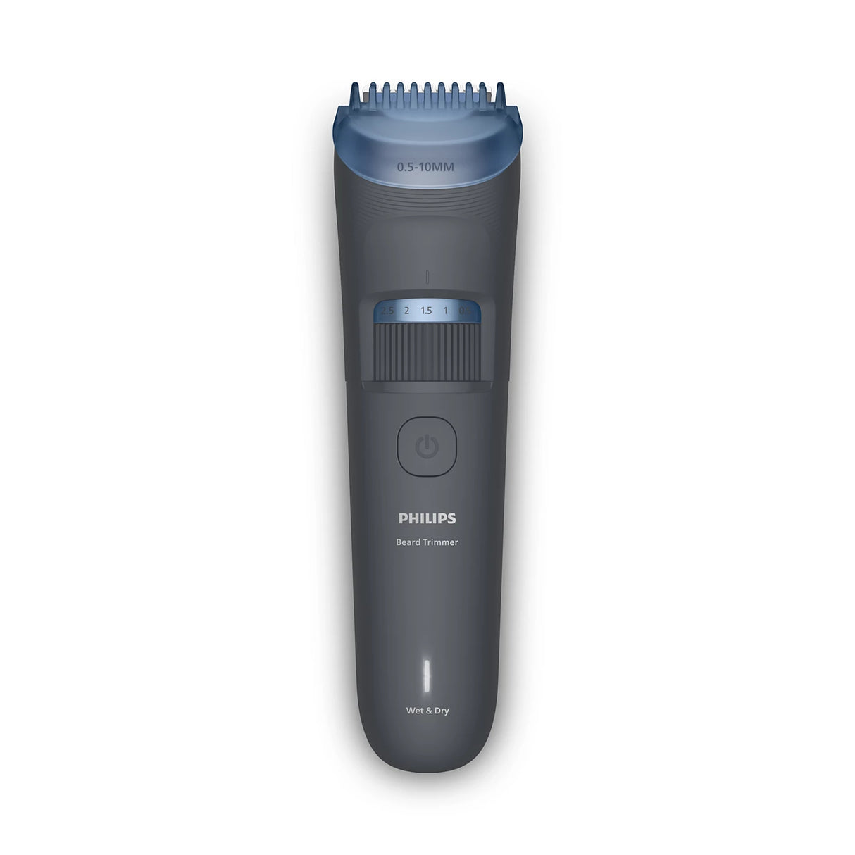 Philips 3000 Series Beard Trimmer - Rounded Tip Blades, 20 Length Settings, 0.5mm Precision Steps, 100% Waterproof