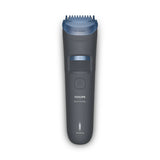 Philips 3000 Series Beard Trimmer - Rounded Tip Blades, 20 Length Settings, 0.5mm Precision Steps, 100% Waterproof