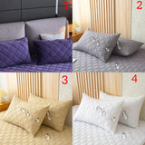 Bedroom Set 6x6 White Satin: Cotton Duvet Set, Waterproof Mattress Protector and 2 Pillow Protectors
