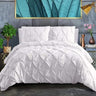 Pinch Pleat Cross Pintuck Duvet Quilt Cover Luxury Duvet Cover Set