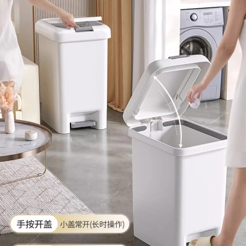 Pedal Push Trash Can Dustbin