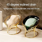 45 degree slanted self draining soap dish