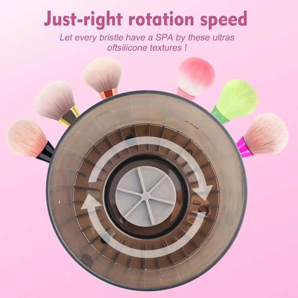 Automatic electric makeup brush cleaner