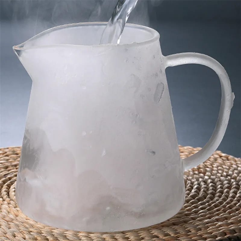 Danny Home Round Glass Tea Kettle Heat Resistant Tea Pot with Stainless Steel Infuser Strainer for Coffee