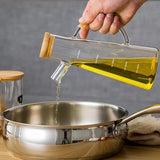 4pcs Oil Jar Set With Bamboo Stand