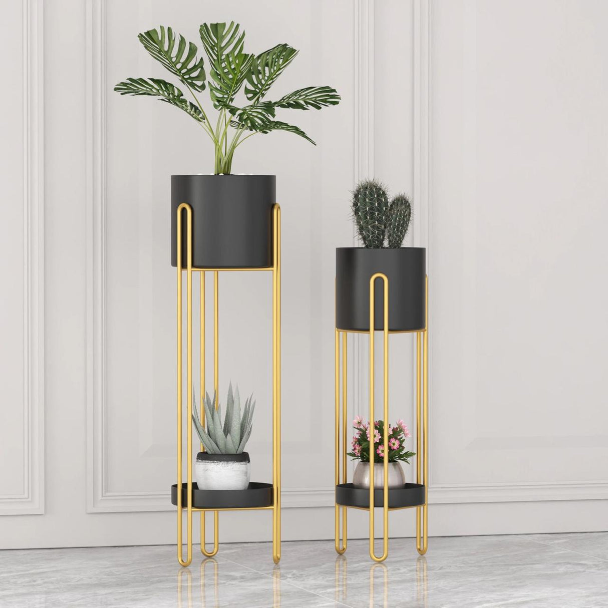 Beautiful Metal Floor Plant Stand