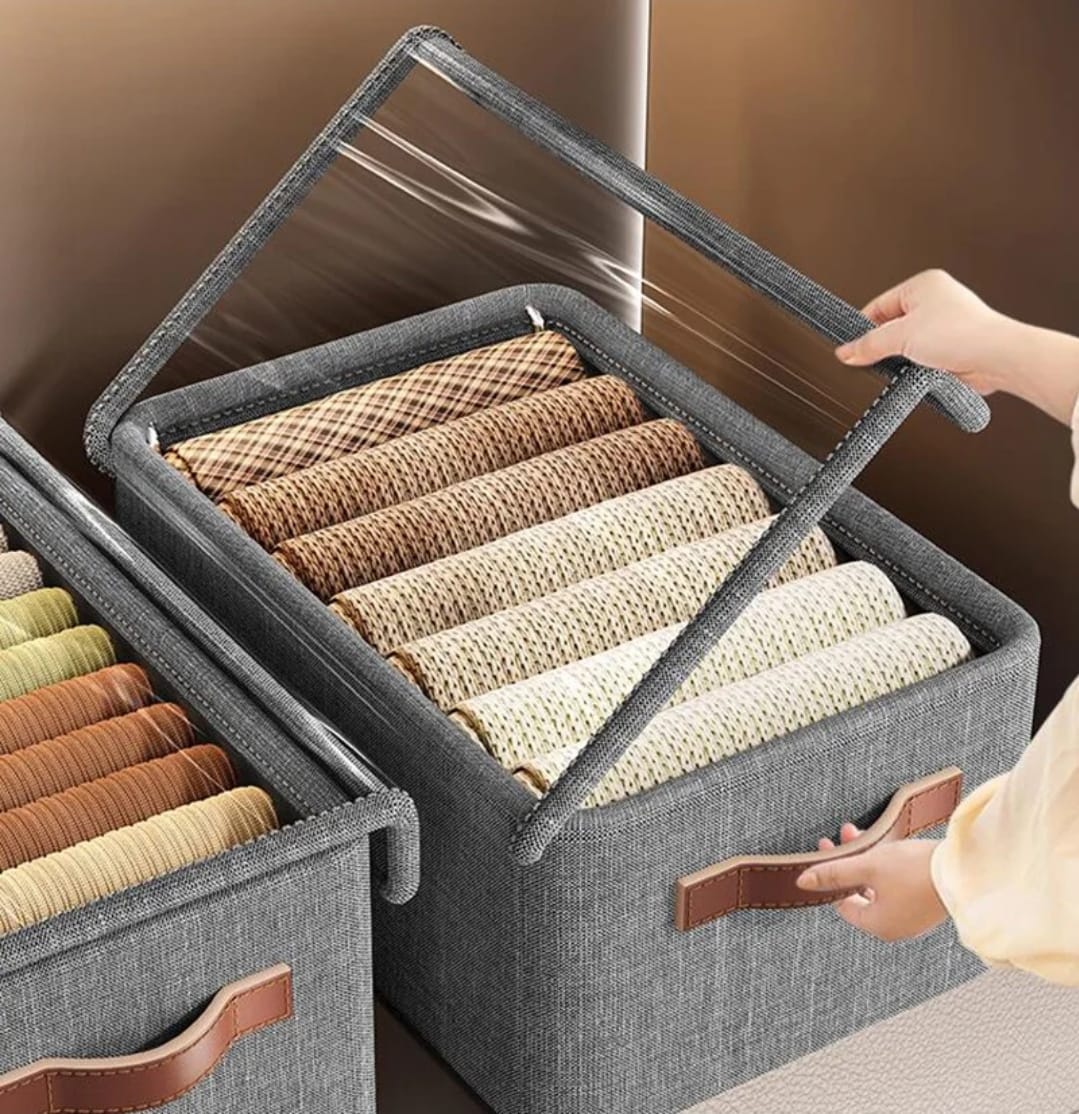 Wardrobe Organiser Set: Jeans Organiser, Closet Storage Bins and Underwear Drawer Organiser