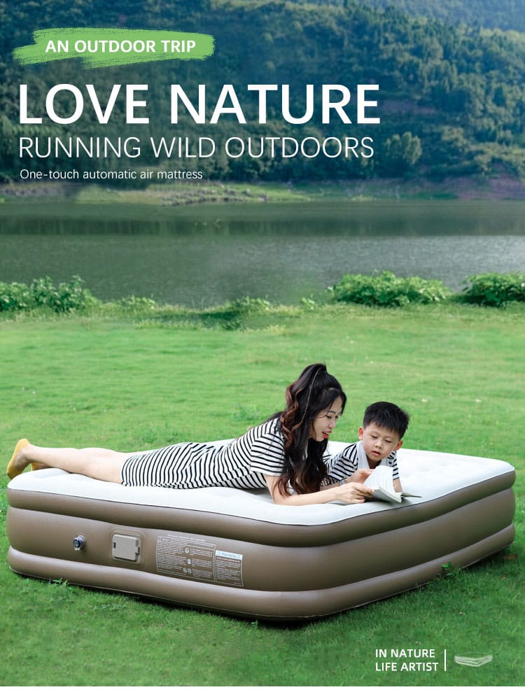 Inflatable Queen Size Airbed Air Mattress with in built Pump