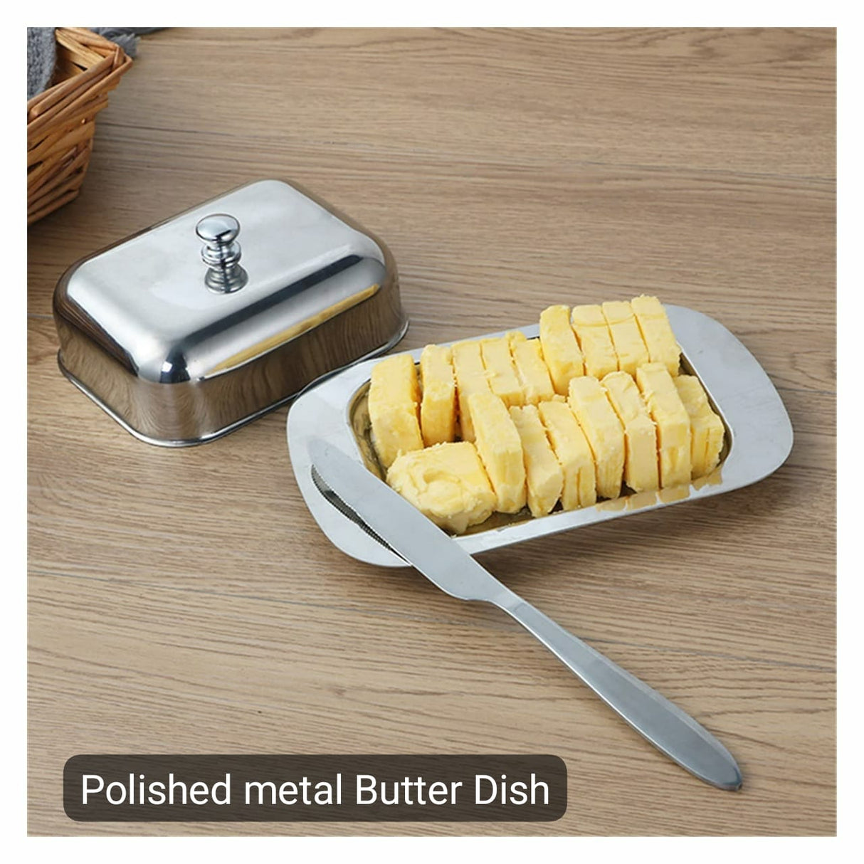 Metal Butter Dish with Lid Butter Dish