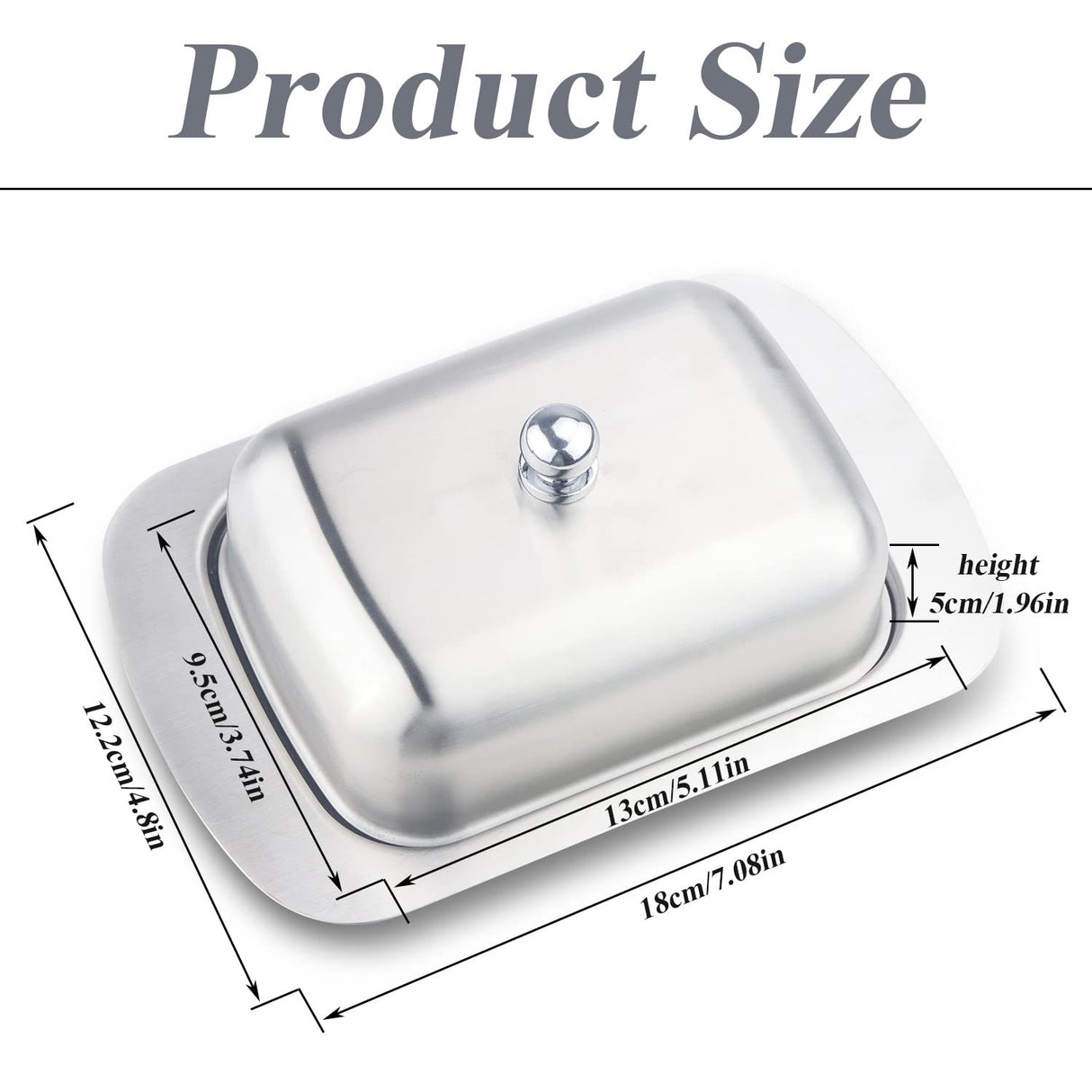 Metal Butter Dish with Lid Butter Dish
