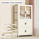 Stackable 3 Level plastic Portable Wardrobe/Closet