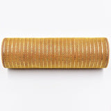 26cm 10 Yards Gold White Mesh Ribbon Roll