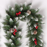 2.5M Premium Natural Green Garland pine-Cones and Berries