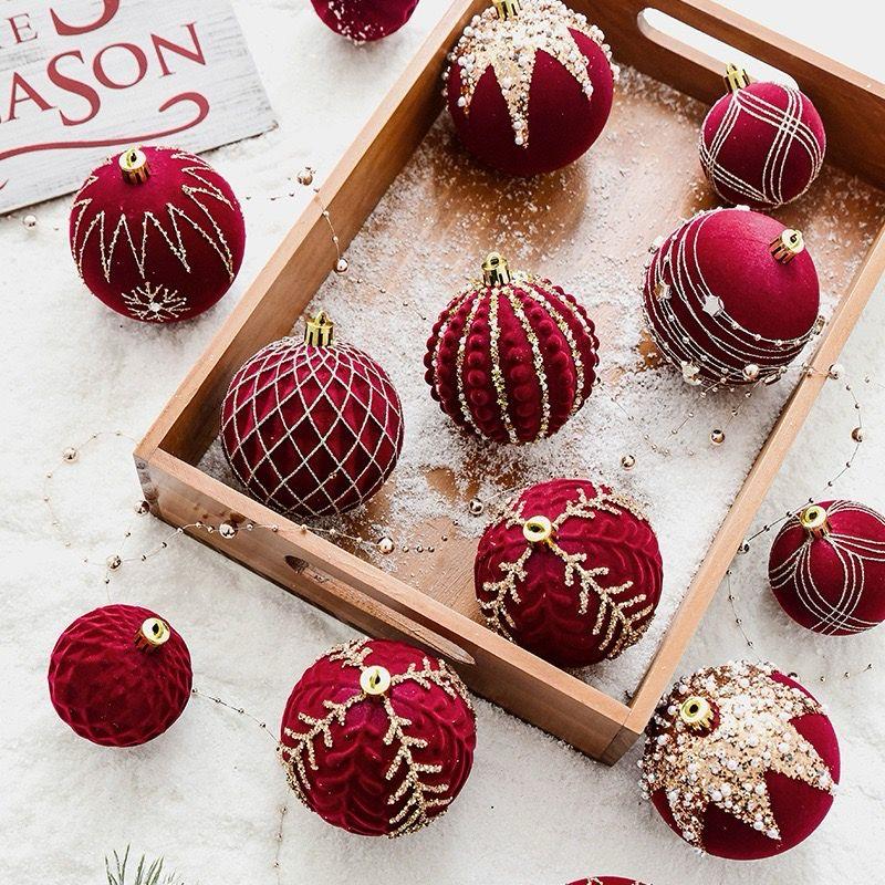 Velvet Christmas Ball 6pcs