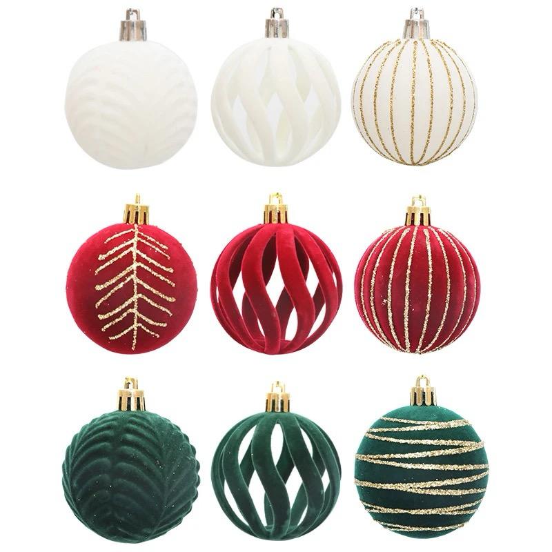 Velvet Christmas Ball 6pcs