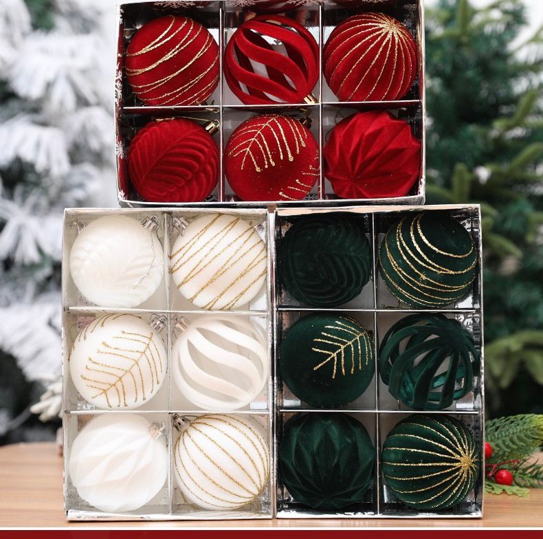 Velvet Christmas Ball 6pcs