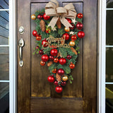 Christmas Red wreath front door hanging