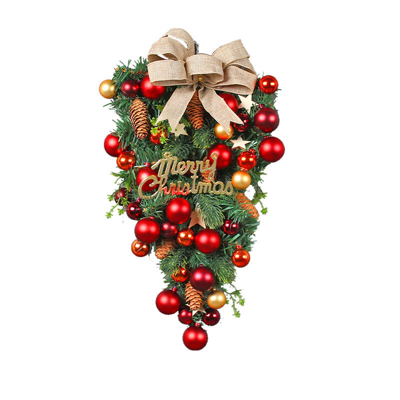 Christmas Red wreath front door hanging