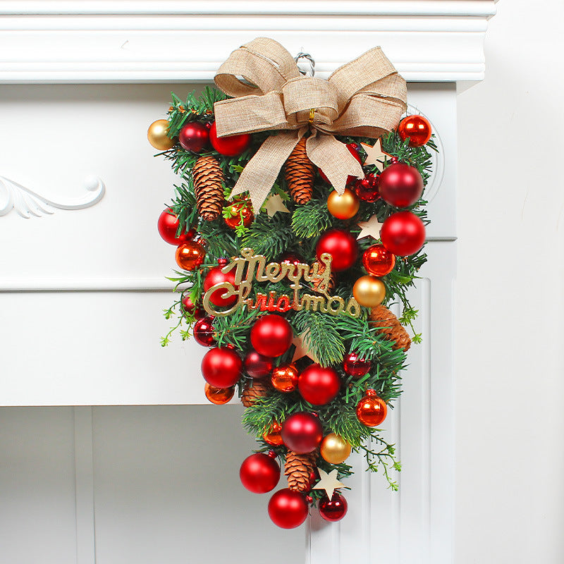 Christmas Red wreath front door hanging