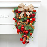 Christmas Red wreath front door hanging