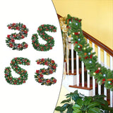 2.7M Christmas Garland &nbsp;decoration with pinecones,red berries