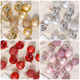 24pcs Christmas Tree Ornaments with 3-6cm Balls