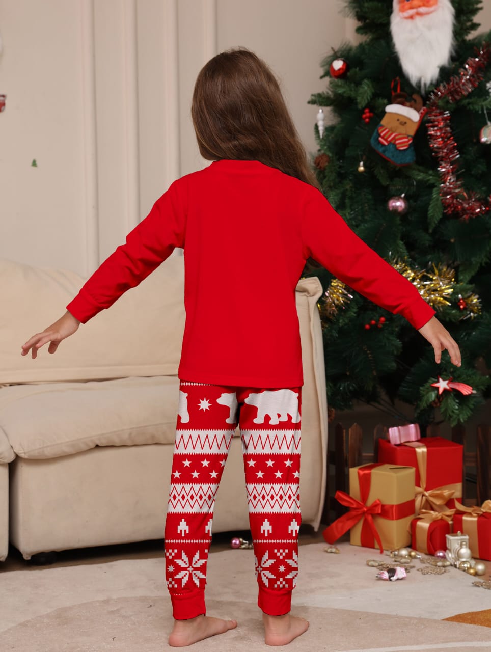 New Family Red matching Christmas pajamas outfit