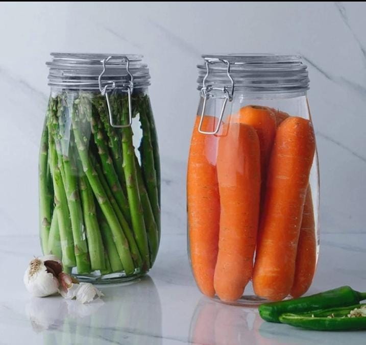 Air Tight Glass Clip Top Jars 1.8L