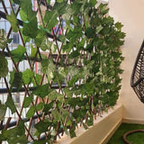 Expandable Faux Ivy Fence 2*1m Privacy Screen for Patio Outdoor Balcony Bedroom Decor Artificial Dark Green Leaf Grass Wall Greenery Backdrop Wall Garden Fence