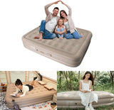 Inflatable Double Queen size Mattress with inbult pump and two pillows