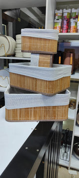 4pc set Wicker Organizing baskets