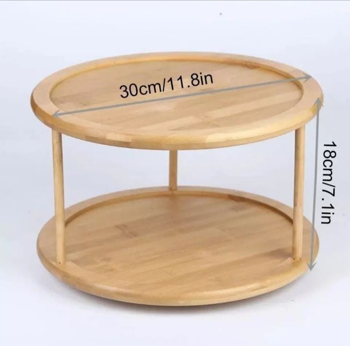 bamboo rotating spice rack