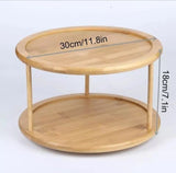 bamboo rotating spice rack