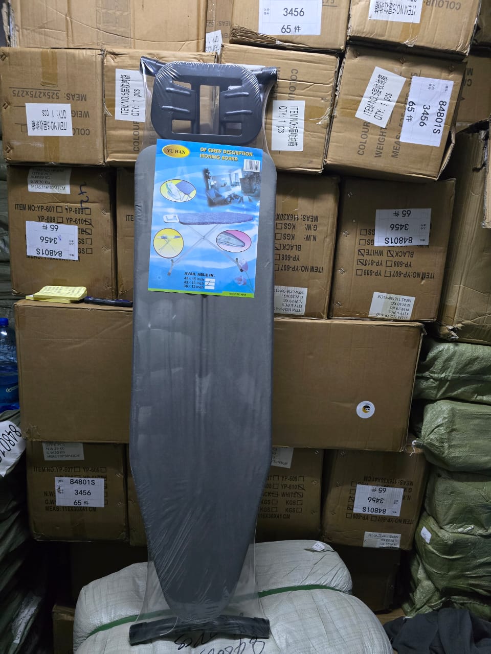 Metallic Frame Fabric Covered Ironing Board