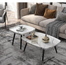 Elegant 2 Sets of Rectangular Nested Tables Creative Wooden Coffee Table