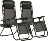 Zero Gravity Lounge Chair Reclining Chair Garden Sun Lounger Black